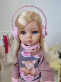 Наушники розовые для куклы Paola Reina Подружки, 32 см
