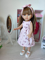 Платье в цветочек для куклы LLorens, Marina&Pau 40-42 см