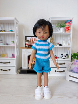 Вязаный комплект с шортами для кукол Paola Reina 32 см