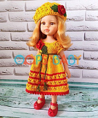 Кукла Paola Reina 14759 Даша в вязаном платье с беретом, 32 см