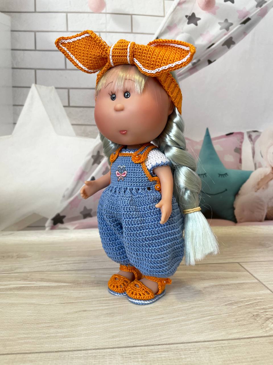 Вязаный комплект с сандалями для куклы little Mia Nines d'Onil 23 см Nines HM-IS-1002 #Tiptovara#