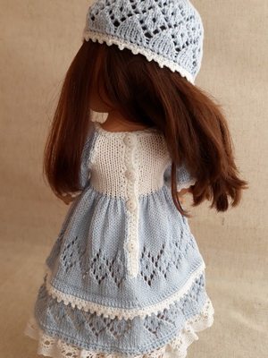 Голубое платье для кукол Handmade, 44 см Paola Reina HM-EK-49 #Tiptovara#