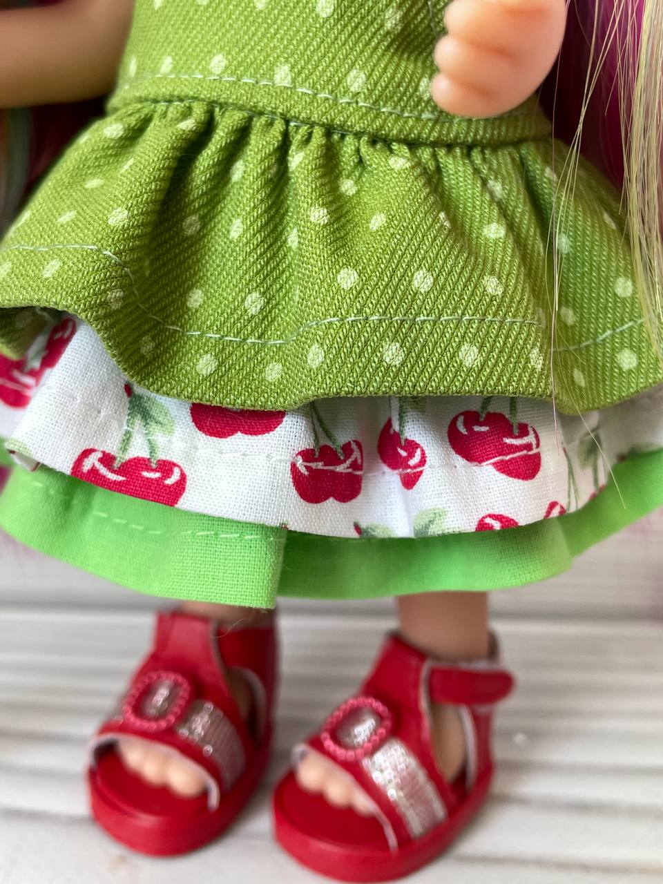 Одежда для куклы little Pippa, Mia Nines d'Onil 23 см - сарафан и панама Nines HM-PN-1023 #Tiptovara#