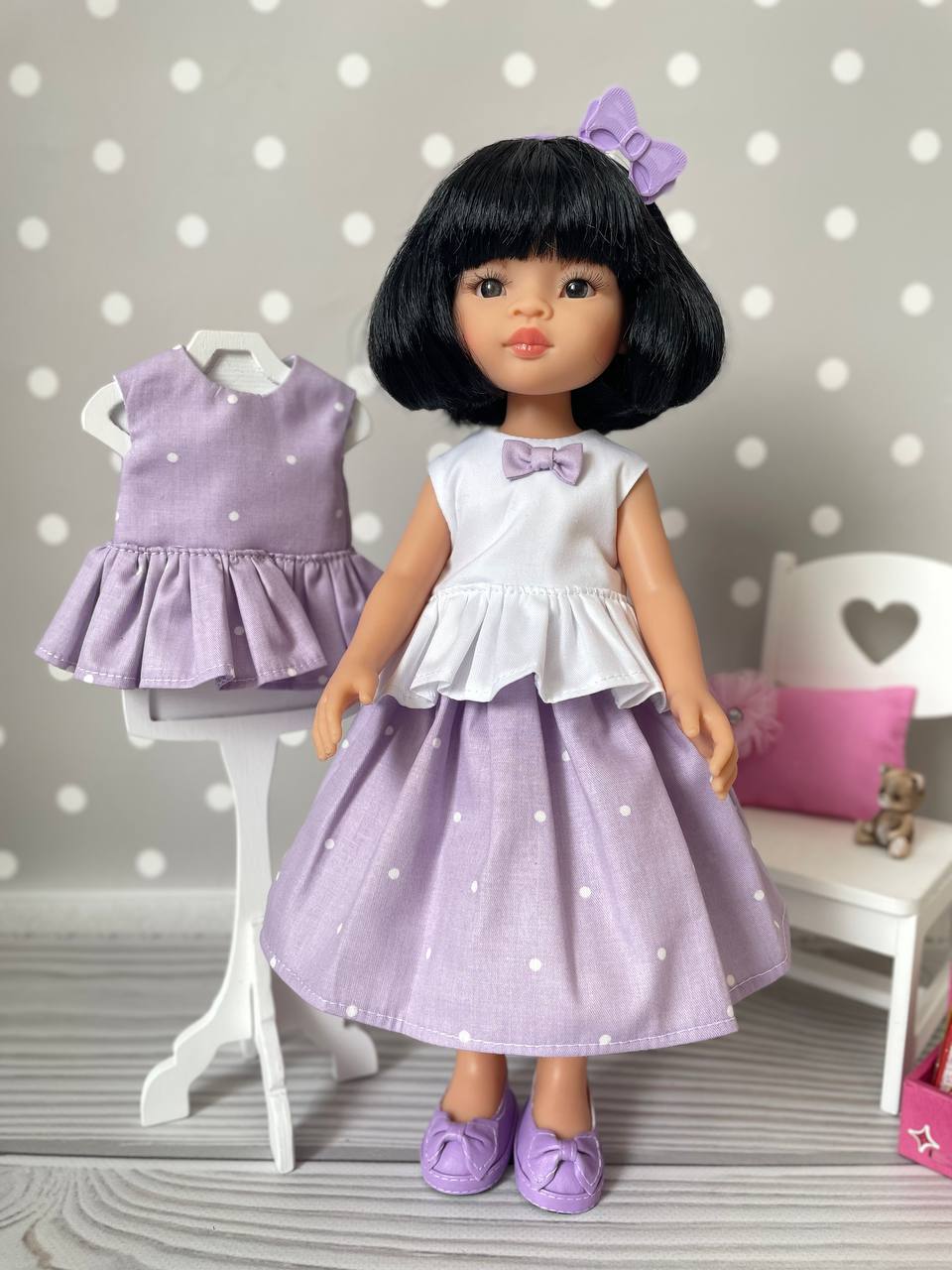 Костюм Сирень (4 предмета) для кукол Paola Reina 32 см Paola Reina HM-KS-1085 #Tiptovara#