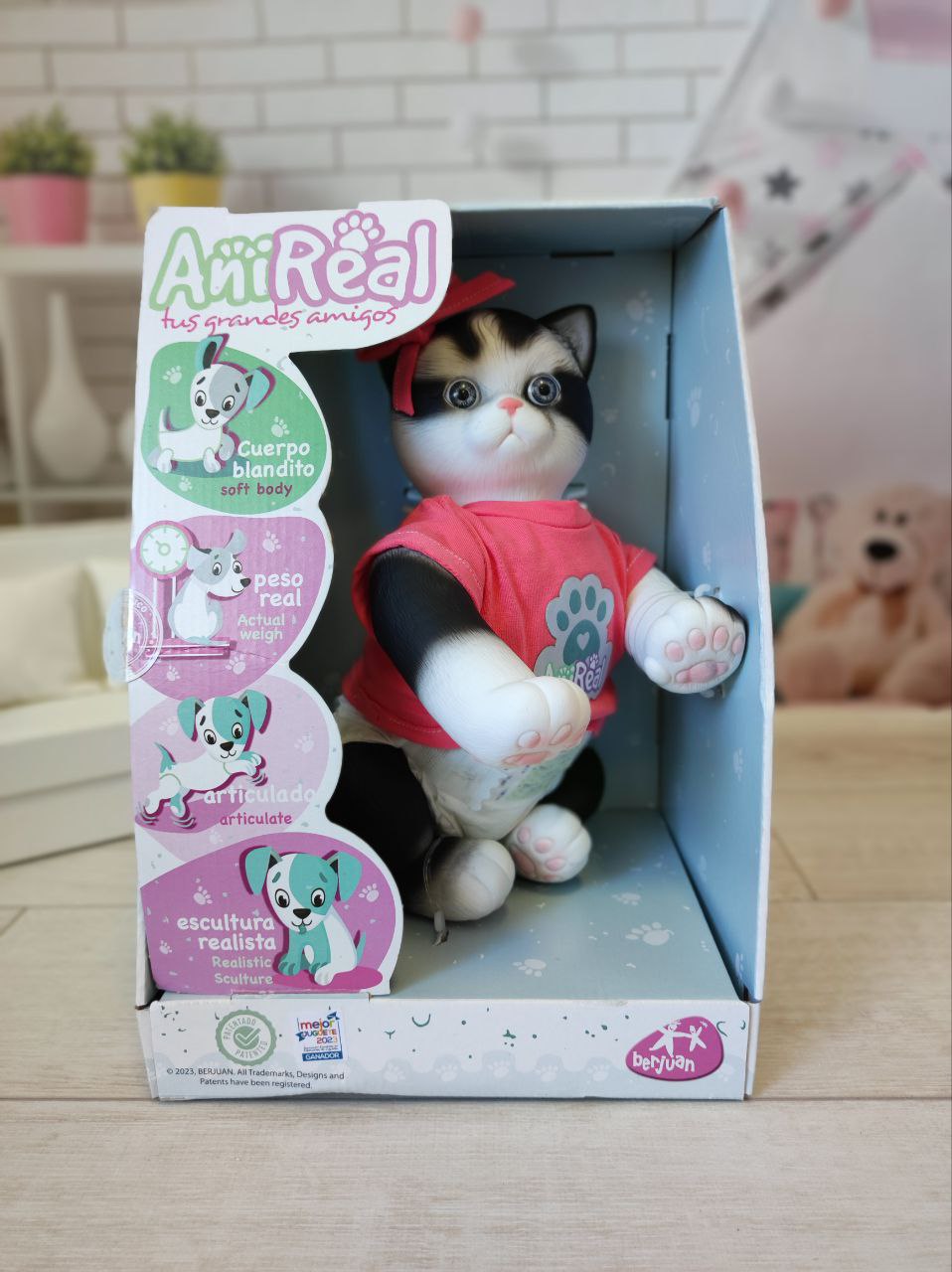 Игрушка котик Cat AniReal 60103 Berjuan, 35 смBerjuan 60103 #Tiptovara#