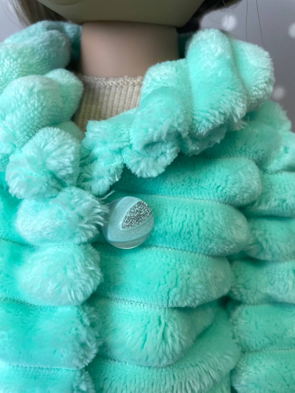 Шуба для куклы Gotz 50 см / Vestida de Azul, 45 см  HM-TG-1164 #Tiptovara#