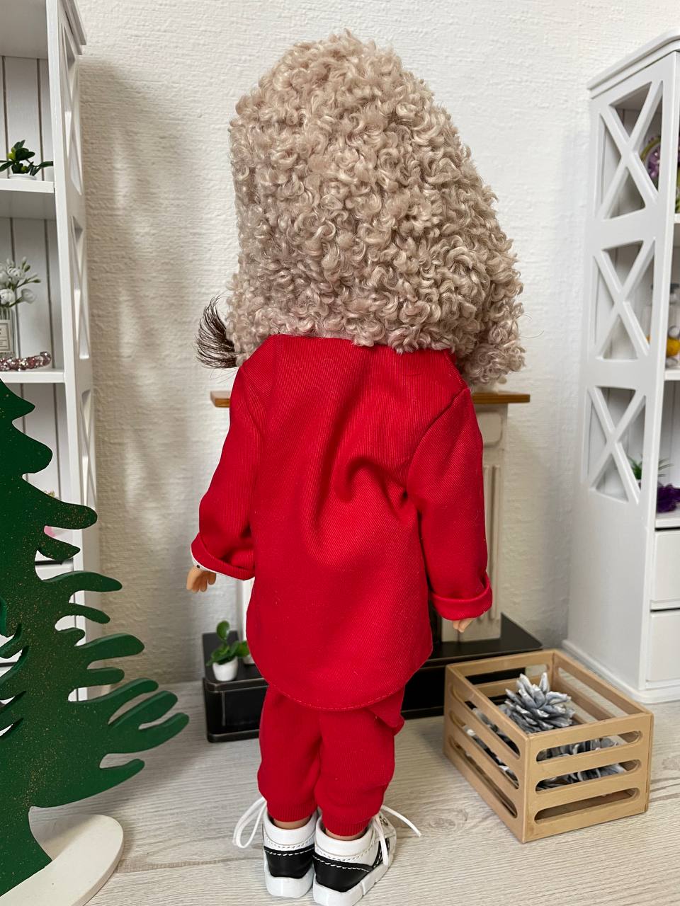 Модная красная парка с капюшоном для куклы Paola Reina, 32 см Paola Reina HM-RO-1035 #Tiptovara#