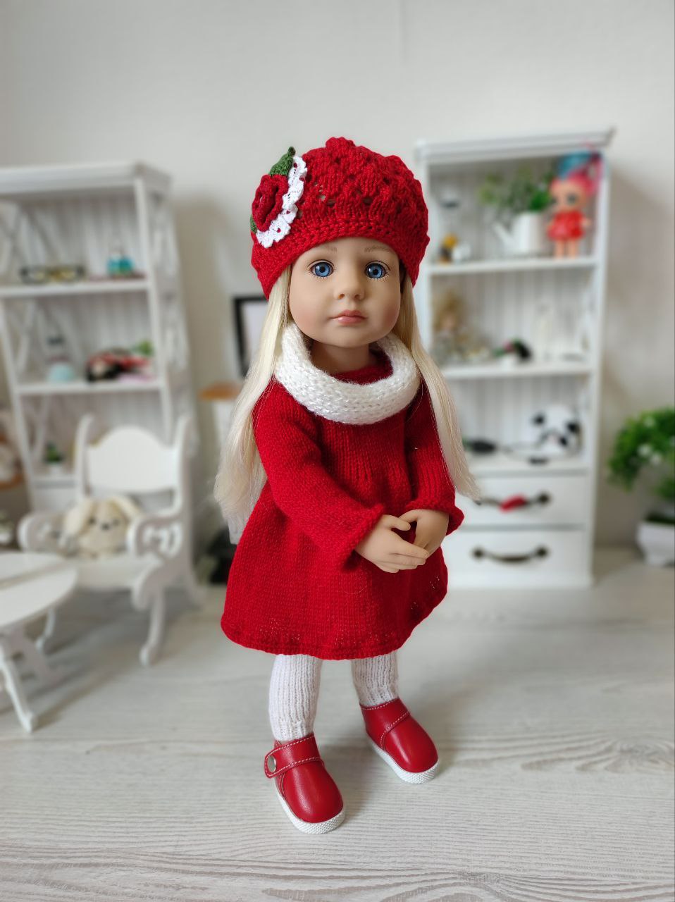 Красный зимний костюм для куклы 42 см Llorens  #Tiptovara#