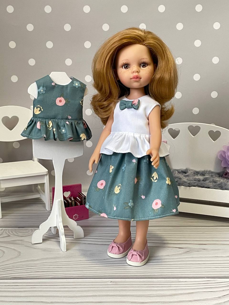 Комплект одежды (3 предмета) для кукол Paola Reina 32 см Paola Reina HM-KS-1052 #Tiptovara#