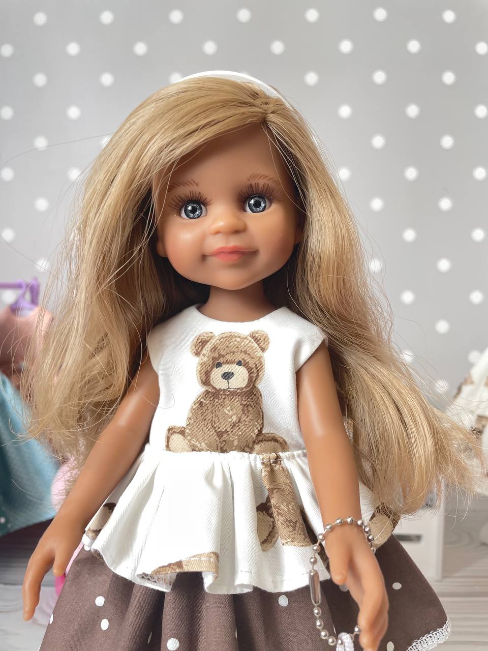 Костюм Мишка (3 предмета) для куклы Paola Reina 32 см Paola Reina HM-KS-1081 #Tiptovara#