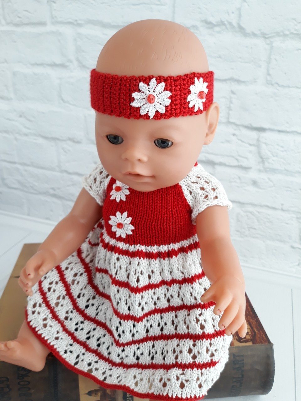 Красное платье для пупса Baby Born Handmade, 42-45 см Zapf HM-EK-64 #Tiptovara#