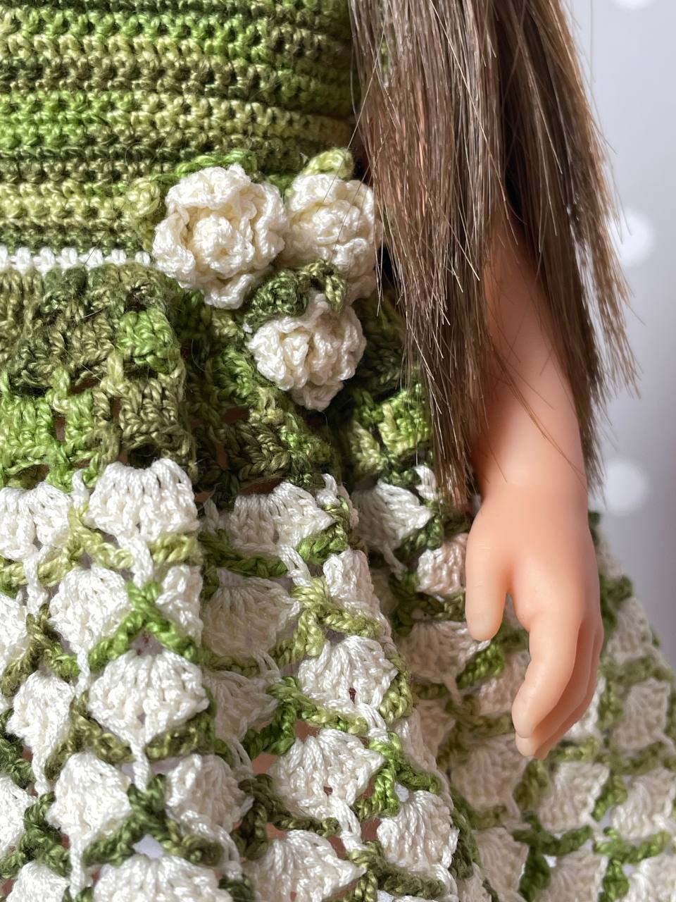 Платье с кружевным воротником Розочка Handmade для кукол Paola Reina, 32 см Paola Reina HM-PO-1054 #Tiptovara#