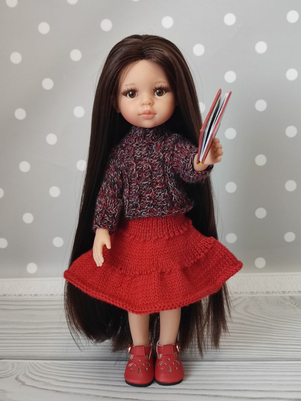 Вязаный наряд Одеваем куклу 001 для Паола Рейна с колготами Paola Reina KI-001 #Tiptovara#