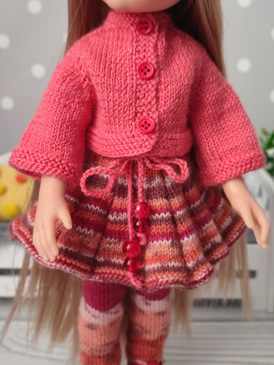 Костюм вязаный - одежда для куклы Paola Reina Paola Reina HM-РО-1002 #Tiptovara#