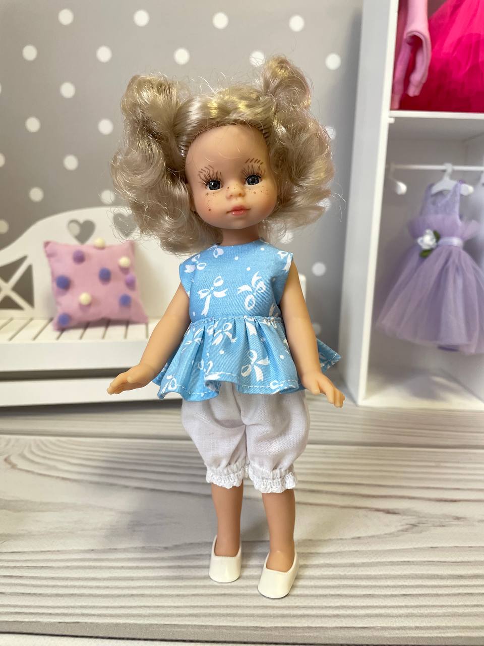 Комплект одежды Бантик для куклы мини Паола Рейна 21 см, Люси Бержуан 22 см Paola Reina HM-KS-1024 #Tiptovara#