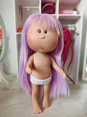 Кукла Mia с сиреневыми волосами Nines d'Onil без одежды, 30 см