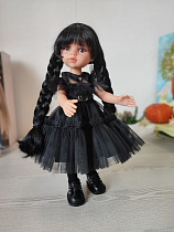 Кукла Венсдей/Wednesday в пышном платье Паола Рейна 14834, 32 см