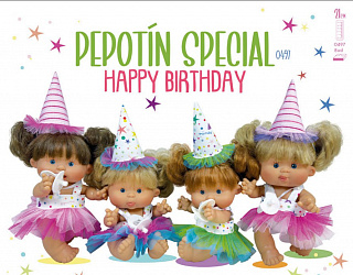 #DM_COLOR_REF# Пупсы Pepotin Special Happy Birthday Nines d'Onil, 21 см #Tiptovara# фото для пупсика