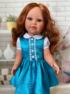 Голубое платье для куклы Vestida de Azul, 45 см / Gotz 50 см Vestida de azul HM-TG-1156 #Tiptovara#