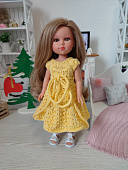 Платье вязаное для кукол Лоренс, Вестидо де Азул, Паола Рейна 30-32 см