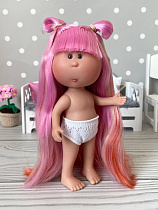 Кукла Little Mia Extra long hair pink Nines d'Onil без одежды, 23 см