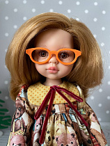 Очки для куклы Паола Рейна (оранжевые овальные, без стекла)