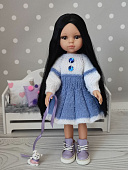 Handmade бело-голубой костюм для куклы Paola Reina, 32 см