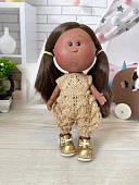 Вязанный бежевый комбинезон для куклы little Mia Nines d'Onil 23 см