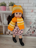 Кукольная шапка и шарф Yellow N для Paola Reina