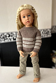 Вязаный свитер для куклы Gotz, 45-50 см