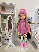 Свитер и шапка Pink для кукол Paola Reina, 32см
