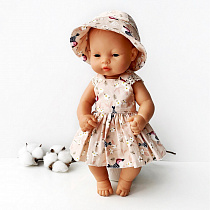 Бежевый комплект с панталонами для пупсов 32-35 см N2 (Arias, Minikane, Llorens, Paola Reina)