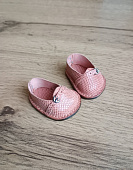 Кожаные лоферы пудра для куклы Mia Nines d'Onil, 30 см