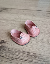 Кожаные лоферы пудра для куклы Mia Nines d'Onil, 30 см