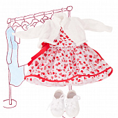 Комплект Сердце (платье, кофта, кеды) для куклы Gotz, 36 см