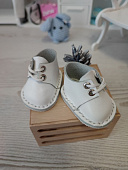 Белые кожаные ботинки для кукол Mia Nines d'Onil, 30 см