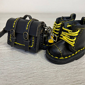 Набор сумочка и ботинки на шнурках кожаные для куклы Paola Peina, Antonio Juan, 32 см