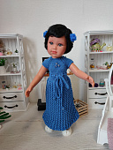 Платье синее для куклы Llorens, Gotz, Lamagik 36-45 см
