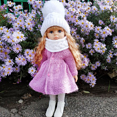 Вязанный наряд для куклы Paola Reina на зиму