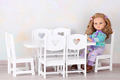 Комплект мебели - Стол и 6 стульчиков для кукол Paola Reina 32 см и похожих
