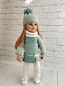 Вязаный комплект для кукол Готц - кукольная одежда Handmade