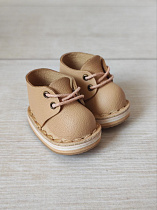Бежевые ботинки кожа для куклы мальчика Little Miа Mio Nines d'Onil, 23 см