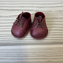 Кожаные ботинки бордо для кукол Pippa / Mia Nines d'Onil, 30 см