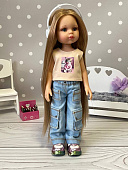 Джинсы с карманами голубые для кукол Паола Рейна, 32 см