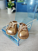 Кожаные ботинки золото для куклы Mia Nines d'Onil, 30 см