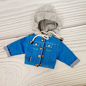 Джинсовая курточка с капюшоном для Паола Рейна (голубой цвет)