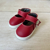 Туфли кожаные для кукол Gotz Little Kidz 36 см, Marina&Pau 40 см (красные)