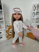Кукла Карла Рапунцель Paola Reina в пижаме ручной работы и кожаных тапочках, 32 см