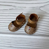 Золотистые туфли для кукол 32 см купить