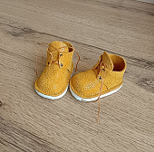Кожаные ботинки для куклы Gotz 50 см (горчица)